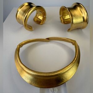 Les Bernard vintage set necklace and cuffs